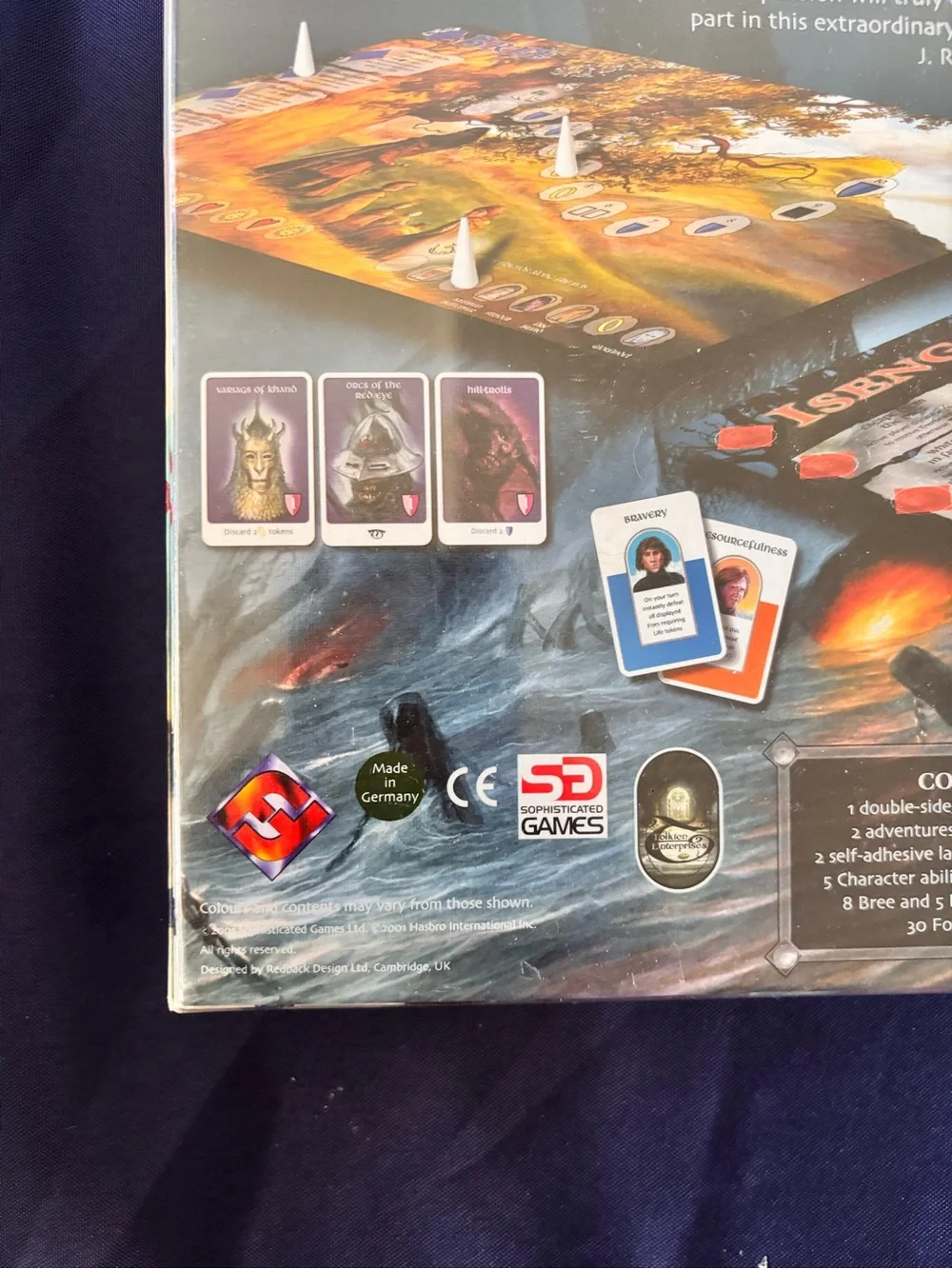 Lord of the Rings Friends & Foes Expansion Board Game 2001 Germany LOTR Sealed